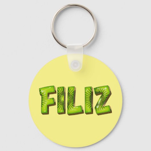 Filiz Name Kiwi Design Schlüsselanhänger (Vorderseite)