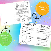 Fill In The Blank Birthday Coloring Card Karte