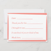Fill-In-The-Blank "Handwritten" Thank You Notes Mitteilungskarte (Vorderseite)