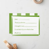 Fill-In-The-Blank "Handwritten" Thank You Notes Mitteilungskarte (Vorderseite/Rückseite Beispiel)