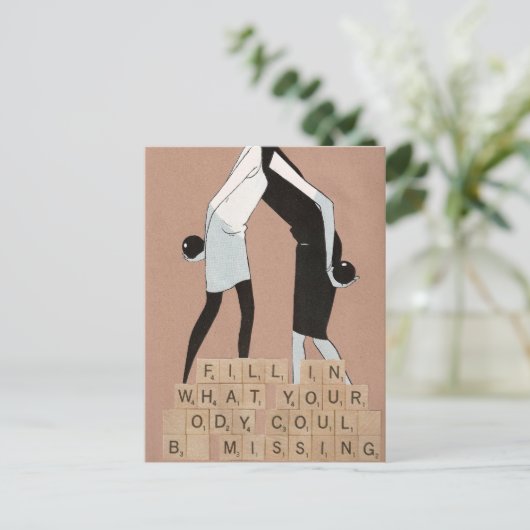 Fill in what your body could be missing postkarte (Stehend Vorderseite)