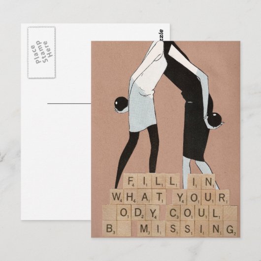 Fill in what your body could be missing postkarte (Vorne/Hinten)