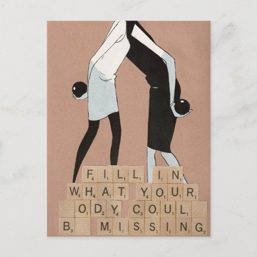 Fill in what your body could be missing postkarte (Vorderseite)