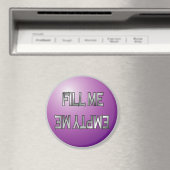 Fill me-Empty me Lila Spülmaschinenmagnet Magnet (In Situ (Geschirrspüler))