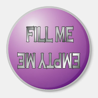 Fill me-Empty me Lila Spülmaschinenmagnet Magnet