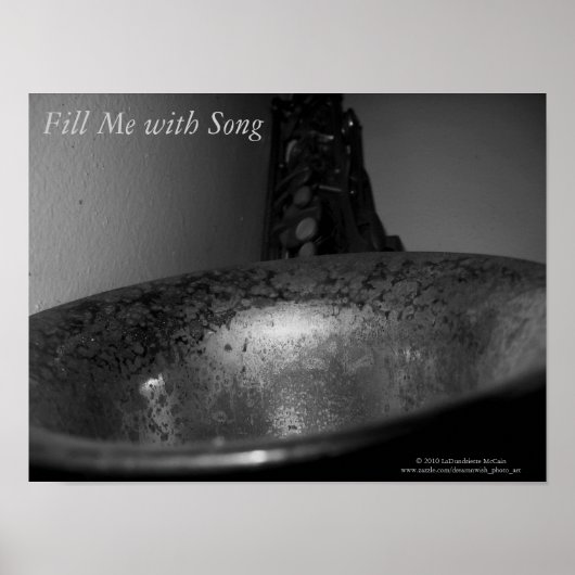 "Fill Me with Song"/Titel aufgelistet - Saxophone Poster (Vorne)