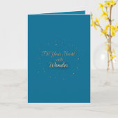 Fill Your Heart with Wonder Christmas Greeting Karte (Gelbe Blume)