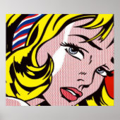 Fille avec le ruban de cheveux roy lichtenstein poster (Vorne)