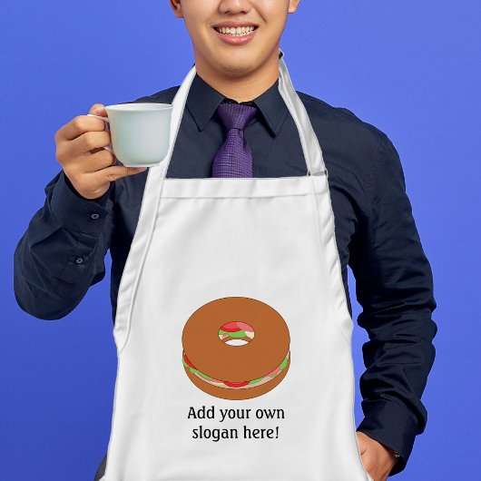 Filled Bagel - add funny slogan, name or business Schürze
