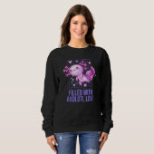 Filled with Axolotl Love  Salamander Humor Amphibi Sweatshirt (Vorne ganz)
