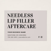Filler Esthetician Aftercare (Vorderseite)