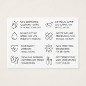 Filler Esthetician Aftercare (Rückseite)