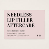 Filler Esthetician Aftercare (Vorderseite)