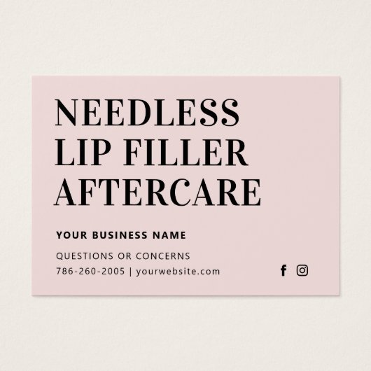 Filler Esthetician Aftercare (Vorderseite)