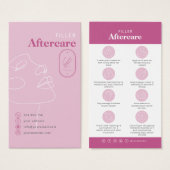 Filler Injections Aftercare Card Do Don't (Vorne & Hinten)