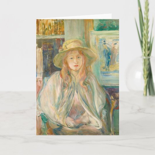 Fillette au Chapeau de Paille | Berthe Morisot Karte (Vorderseite)