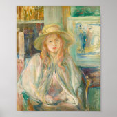 Fillette au Chapeau de Paille | Berthe Morisot Poster (Vorne)