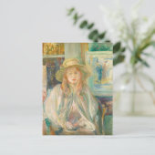 Fillette au Chapeau de Paille | Berthe Morisot Postkarte (Stehend Vorderseite)