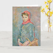 Fillette Portant un Panier | Berthe Morisot Karte (Gelbe Blume)