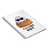 Filling Hot Funny Dumpling Pun Notizblock (Rechte Seite)