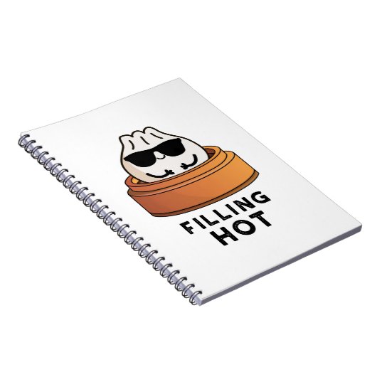 Filling Hot Funny Dumpling Pun Notizblock (Rechte Seite)