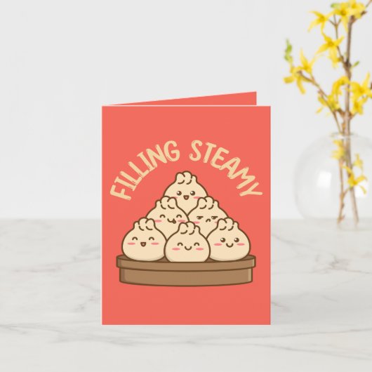 Filling Steamy - Bold Dumpling Puff Karte (Gelbe Blume)