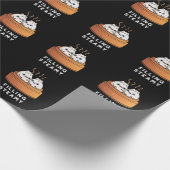 Filling Steamy Funny Dimsum Bao Pun Dark BG Geschenkpapier (Ecke)