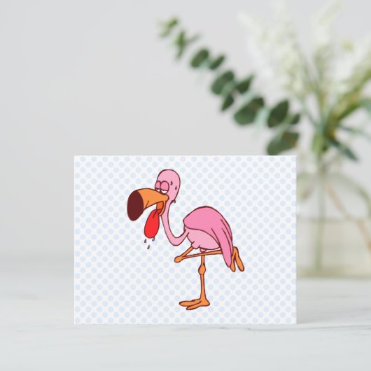 Fillip Flamingo Postkarte (Stehend Vorderseite)