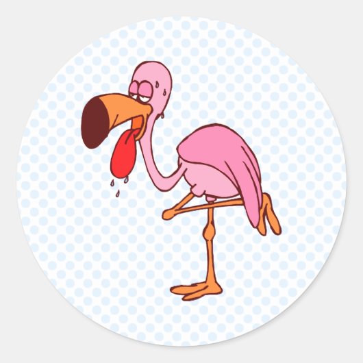 Fillip Flamingo Runder Aufkleber (Vorderseite)