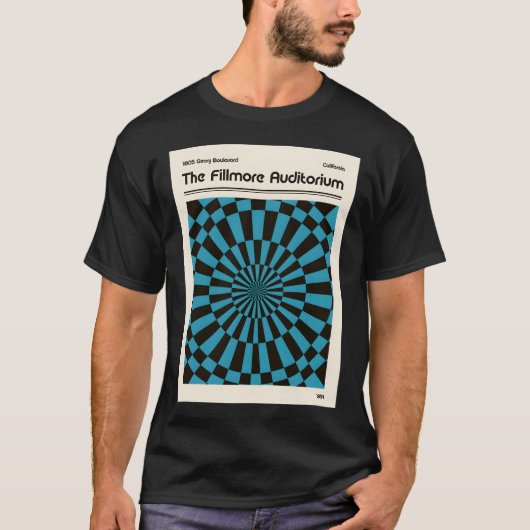 Fillmore Auditorium Retro Art T-Shirt (Vorderseite)