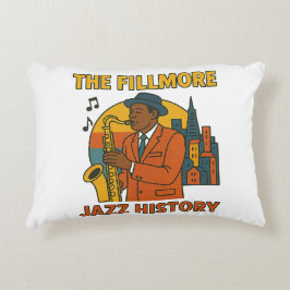 Fillmore Jazz History Accent Pillow Dekokissen