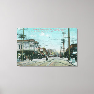 Fillmore-Straßen-Ansicht 1-jährig nach Feuer von Leinwanddruck