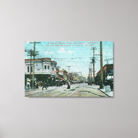 Fillmore Street View 1 Jahr nach Feuer 1906 Leinwanddruck (Vorderseite)