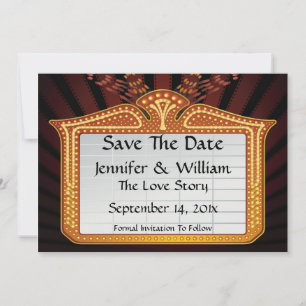 Film-Anschlagtafel-Save the Date Mitteilung Save The Date