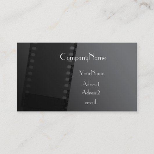 Film-Art-Visitenkarte Visitenkarte (Vorderseite)