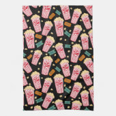 Film Buffs Popcorn und Filmnacht Geschirrtuch (Vertikal)