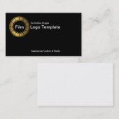 Film Business Card Design Metallic Gold Film Strip Visitenkarte (Vorne/Hinten)