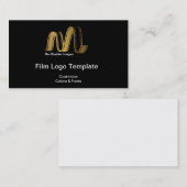 Film Business Card Design Metallic Gold Film Strip Visitenkarte (Vorne/Hinten)