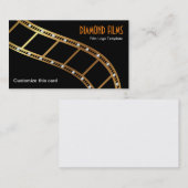 Film Business Card Design Metallischer Gold Film S Visitenkarte (Vorne/Hinten)