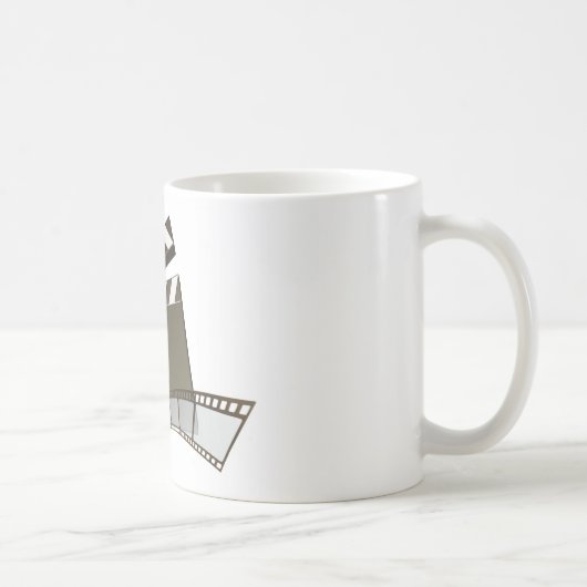 Film clapperboard und Filmspule Kaffeetasse (Rechts)