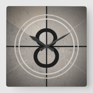 Film Countdown Wall Clock Quadratische Wanduhr