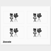 Film Crew Flap director Chair Gift for filmmaker Rechteckiger Aufkleber (Blatt)