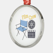 Film-Crew Silbernes Ornament (Links)