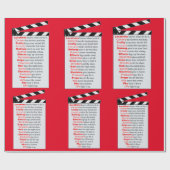 Film Crew verpackt es auf eine neue Filmidee Geschenkpapier (Flach)