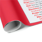 Film Crew verpackt es auf eine neue Filmidee Geschenkpapier (Rolleneckpunkt)