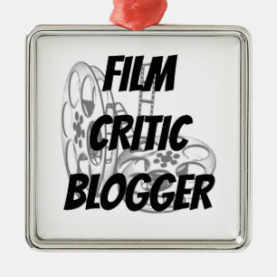 Film Critic Blogger Silbernes Ornament