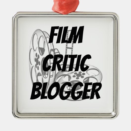 Film Critic Blogger Silbernes Ornament (Vorne)