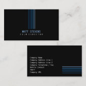 Film Director Business Card Blue Beams Visitenkarte (Vorne/Hinten)