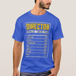 Film Director Nutrition Facts Film Movie T-Shirt