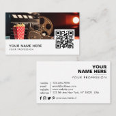 Film Director QR Code Business Car Visitenkarte (Vorne/Hinten)